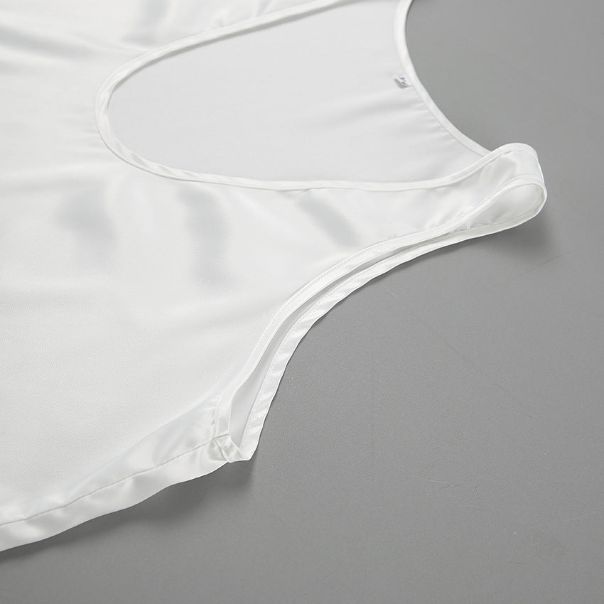 Satin U-Neck Top
