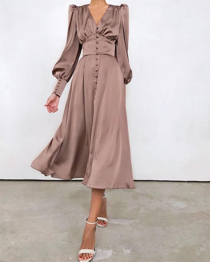 Champagne Satin Slip Dress