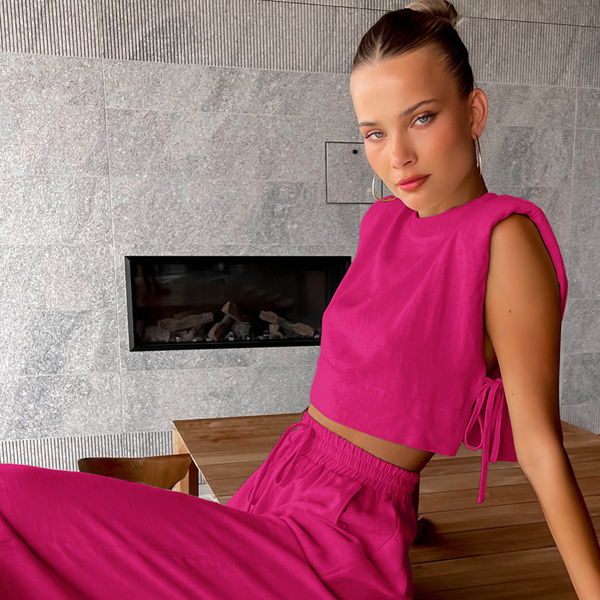 Padded Shoulder Suit Set