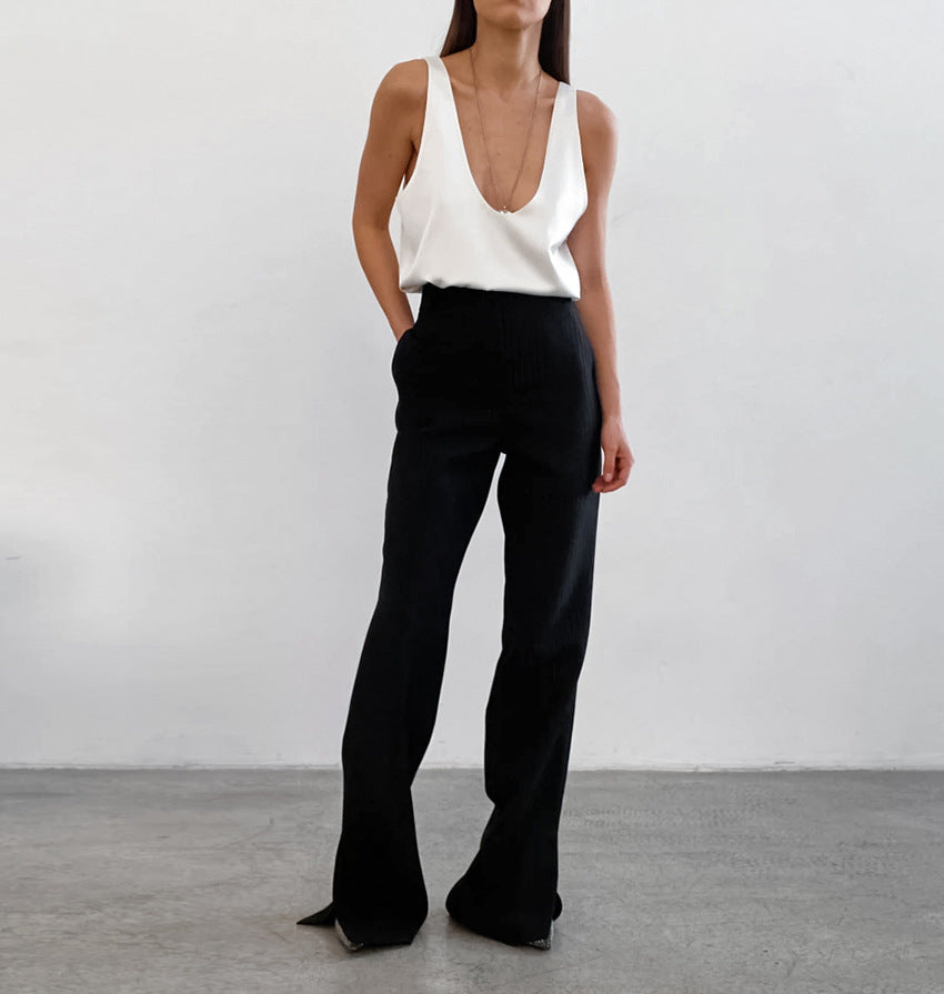 Satin U-Neck Top