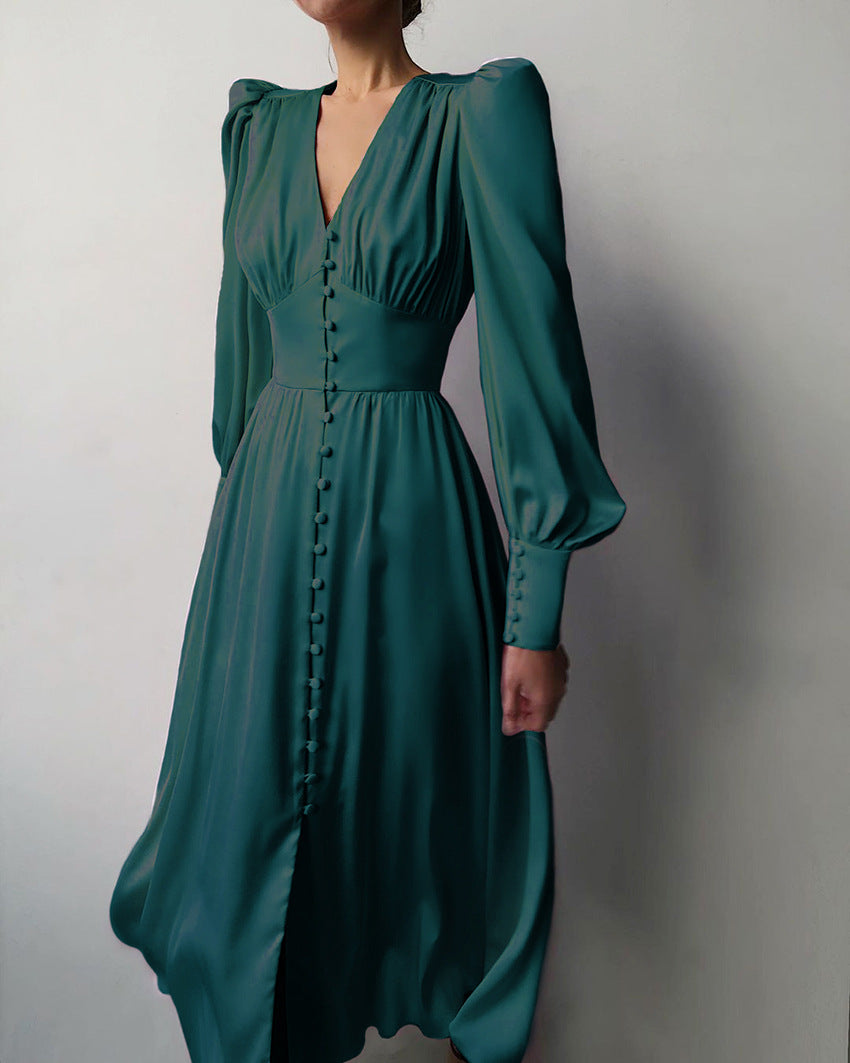 Champagne Satin Slip Dress