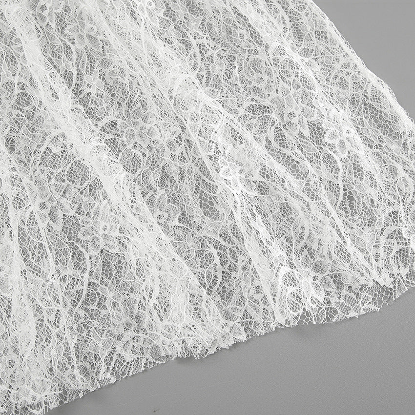 Jacquard Lace Volume Midi Skirt