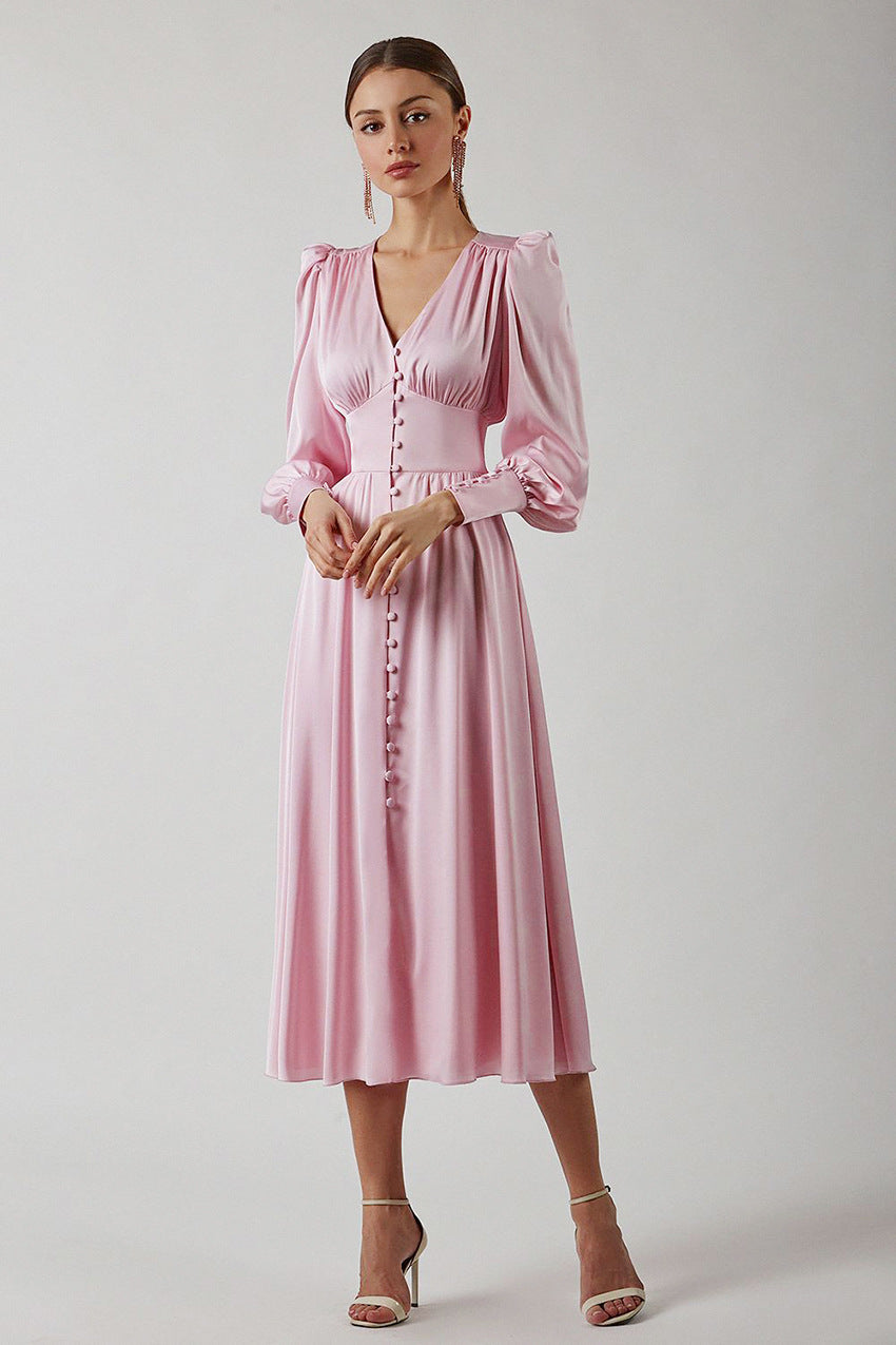 Champagne Satin Slip Dress