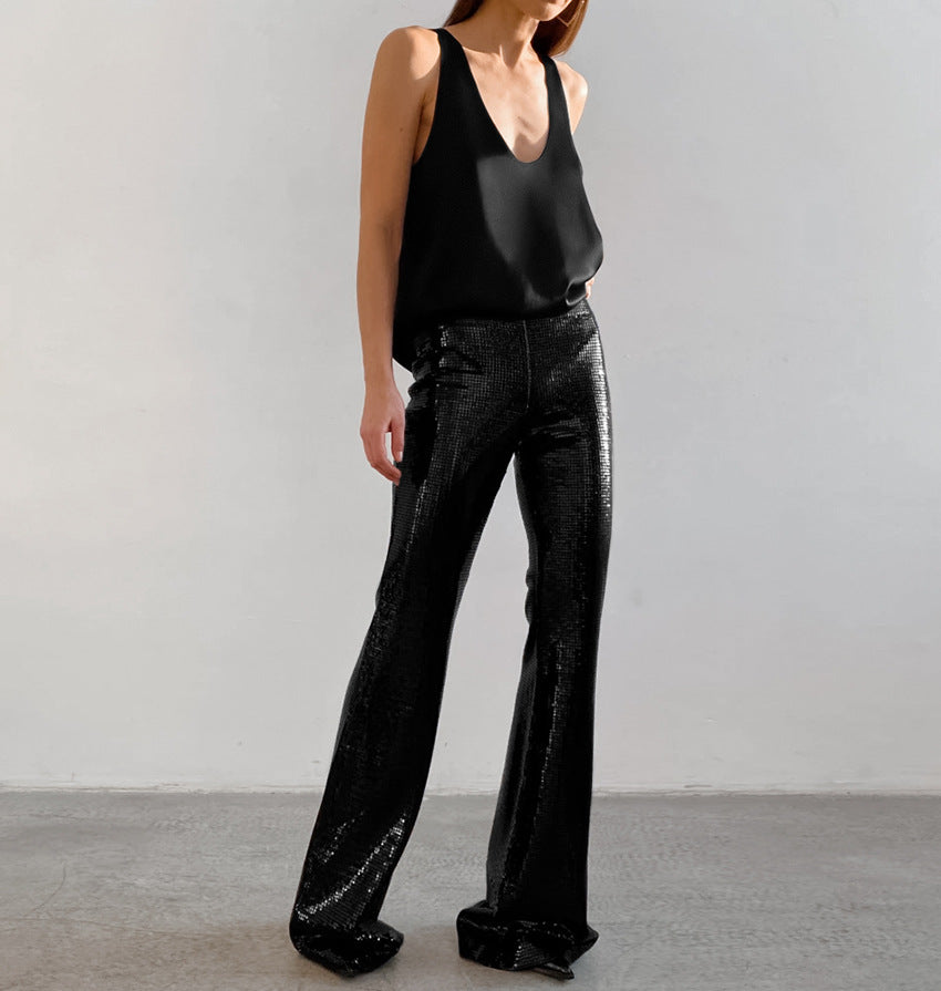 Satin U-Neck Top