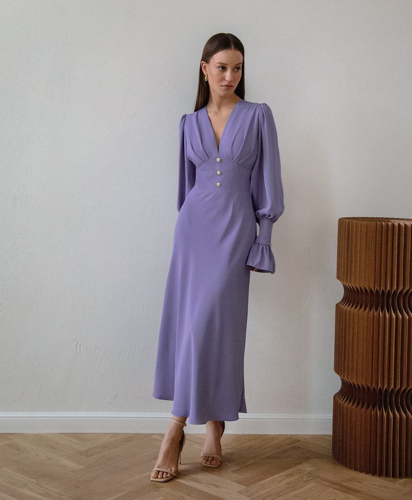 Amélie V-Neck Midi Dress
