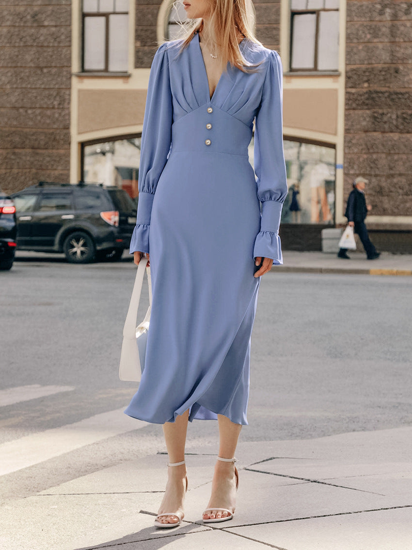Amélie V-Neck Midi Dress