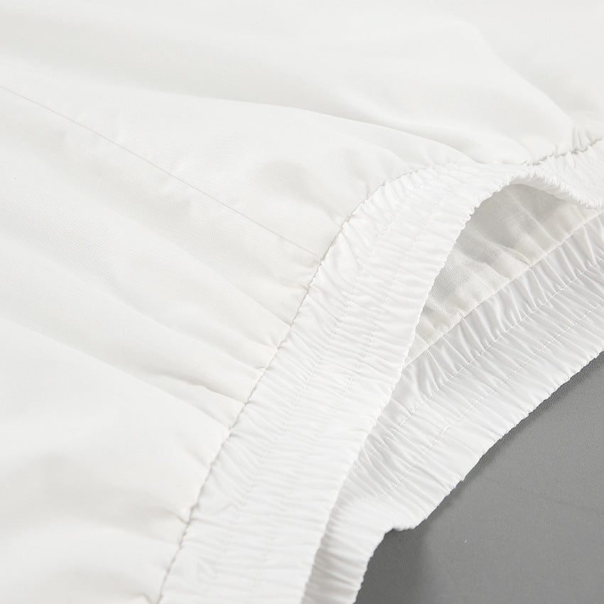 White Tie-Detail Shirt & Shorts Two-Piece Set