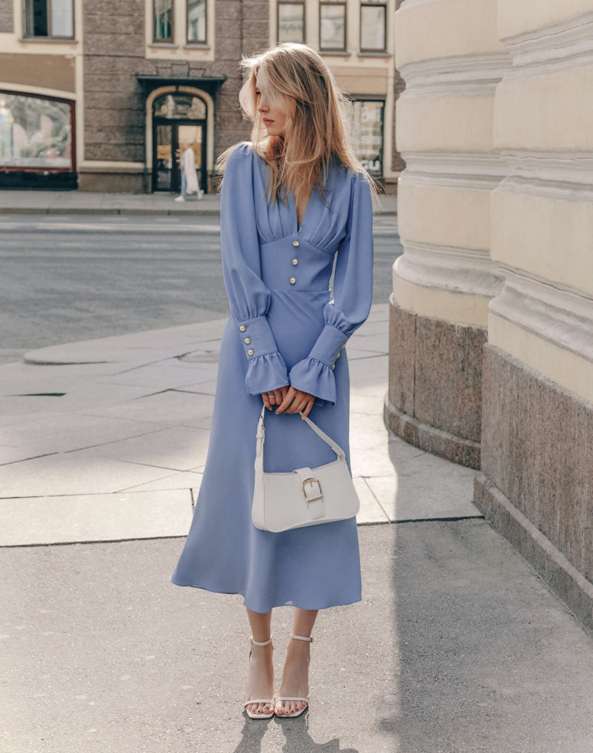 Amélie V-Neck Midi Dress