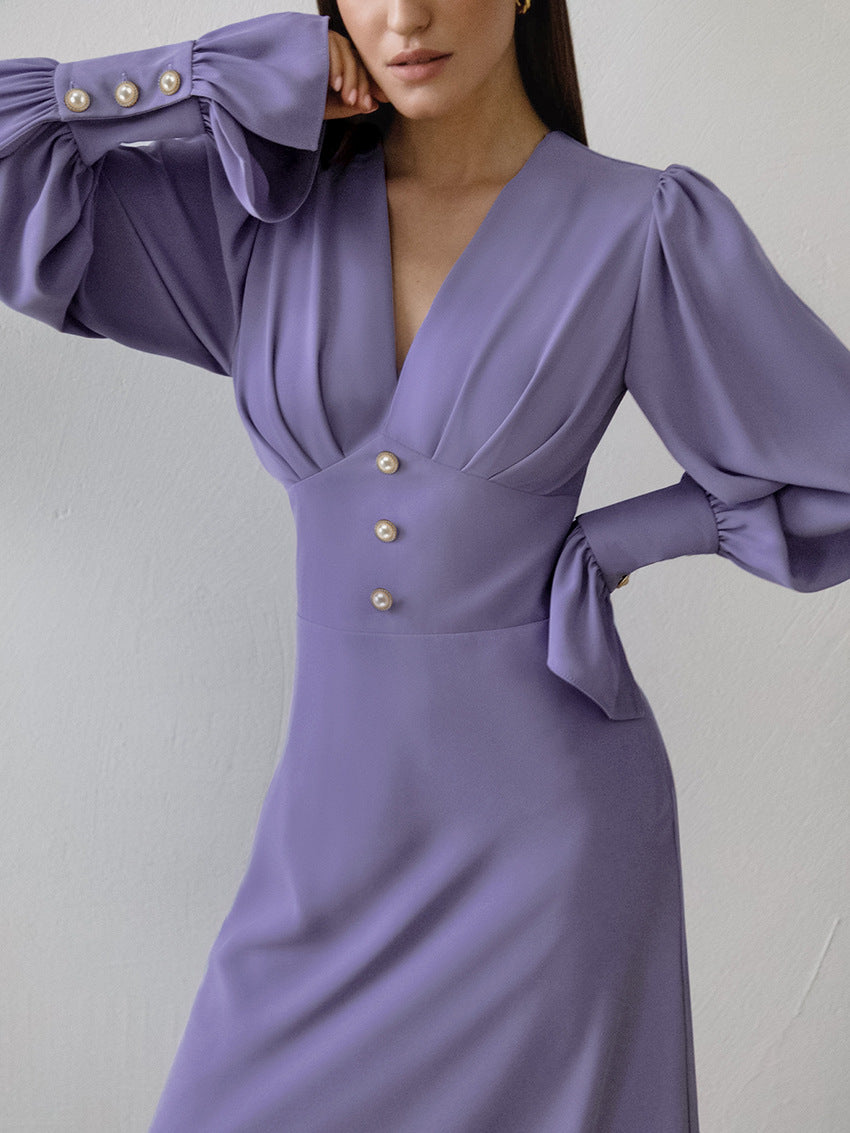 Amélie V-Neck Midi Dress