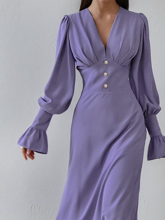 Amélie V-Neck Midi Dress
