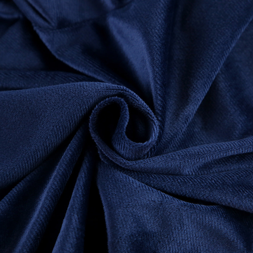Velvet Long-Sleeve Jumpsuit