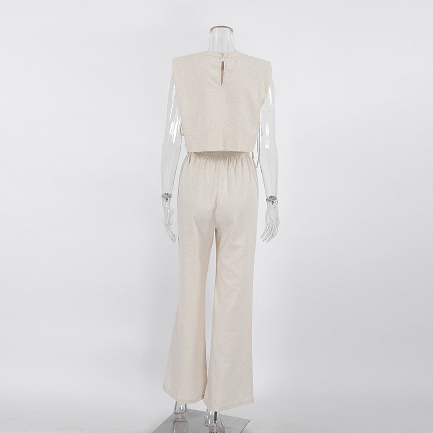 Padded Shoulder Suit Set