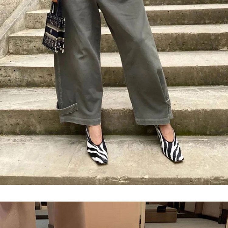 Zebra-Print Square-Toe Statement Heels