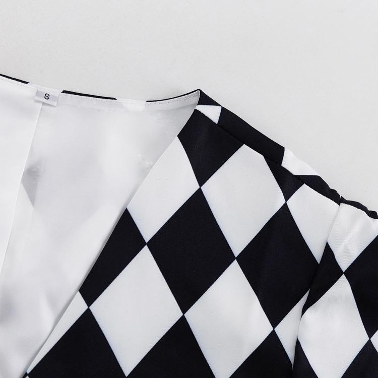 Harlequin Diamond Two-Piece Maxi Skirt Set