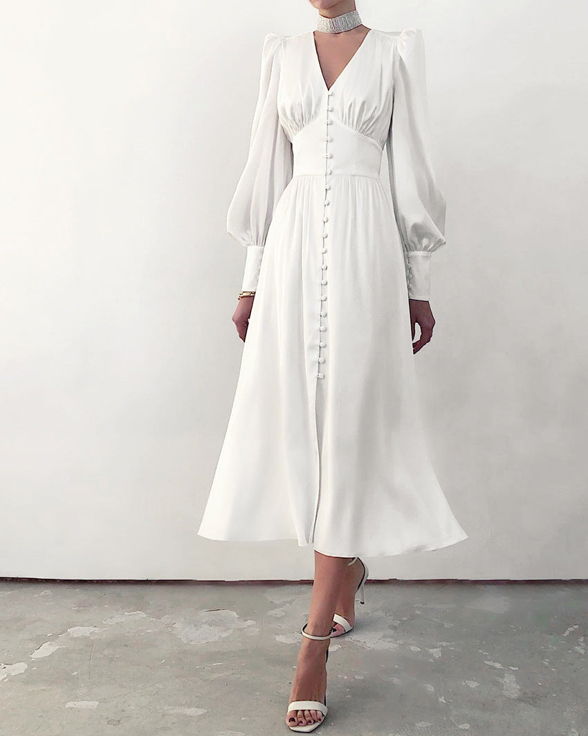 Champagne Satin Slip Dress