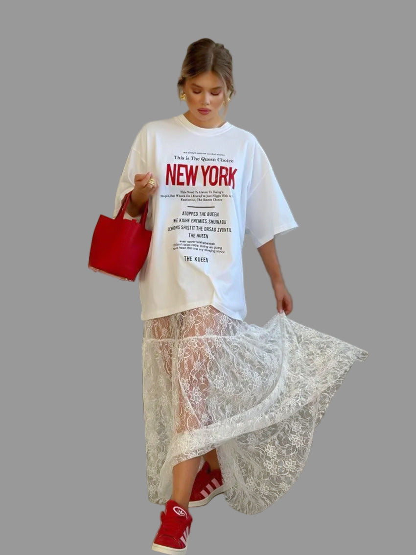 Jacquard Lace Volume Midi Skirt