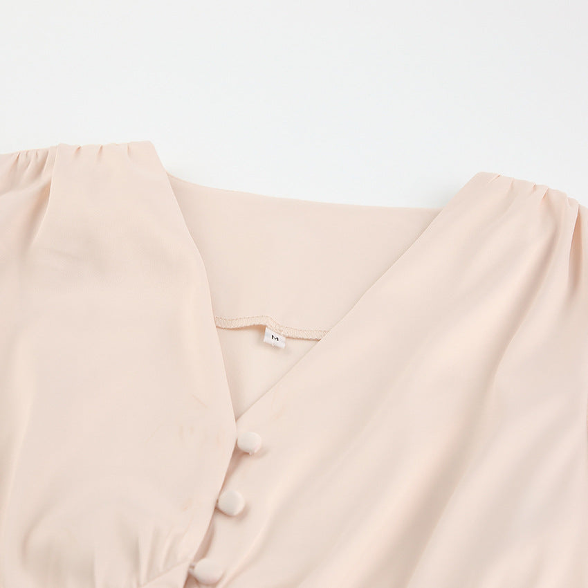 Champagne Satin Slip Dress