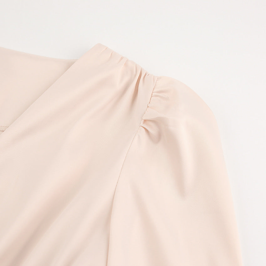 Champagne Satin Slip Dress