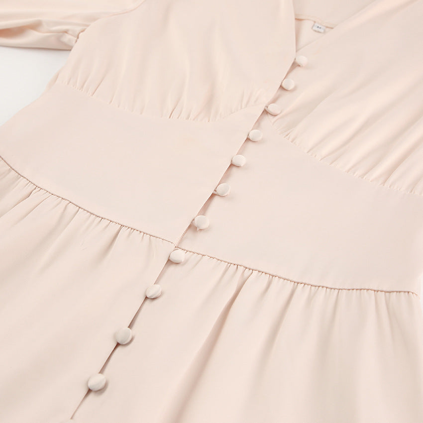 Champagne Satin Slip Dress