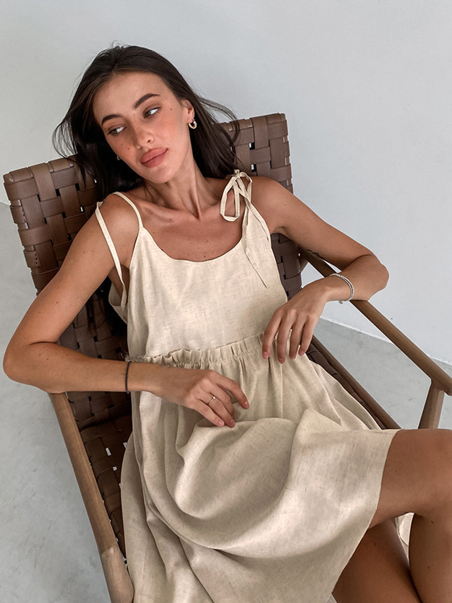 French Khaki Cami Sundress