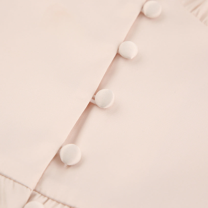 Champagne Satin Slip Dress