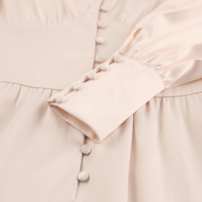 Champagne Satin Slip Dress