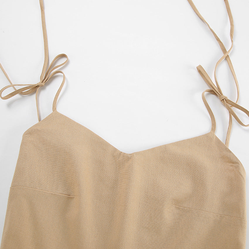 Olive Linen Cami Dress