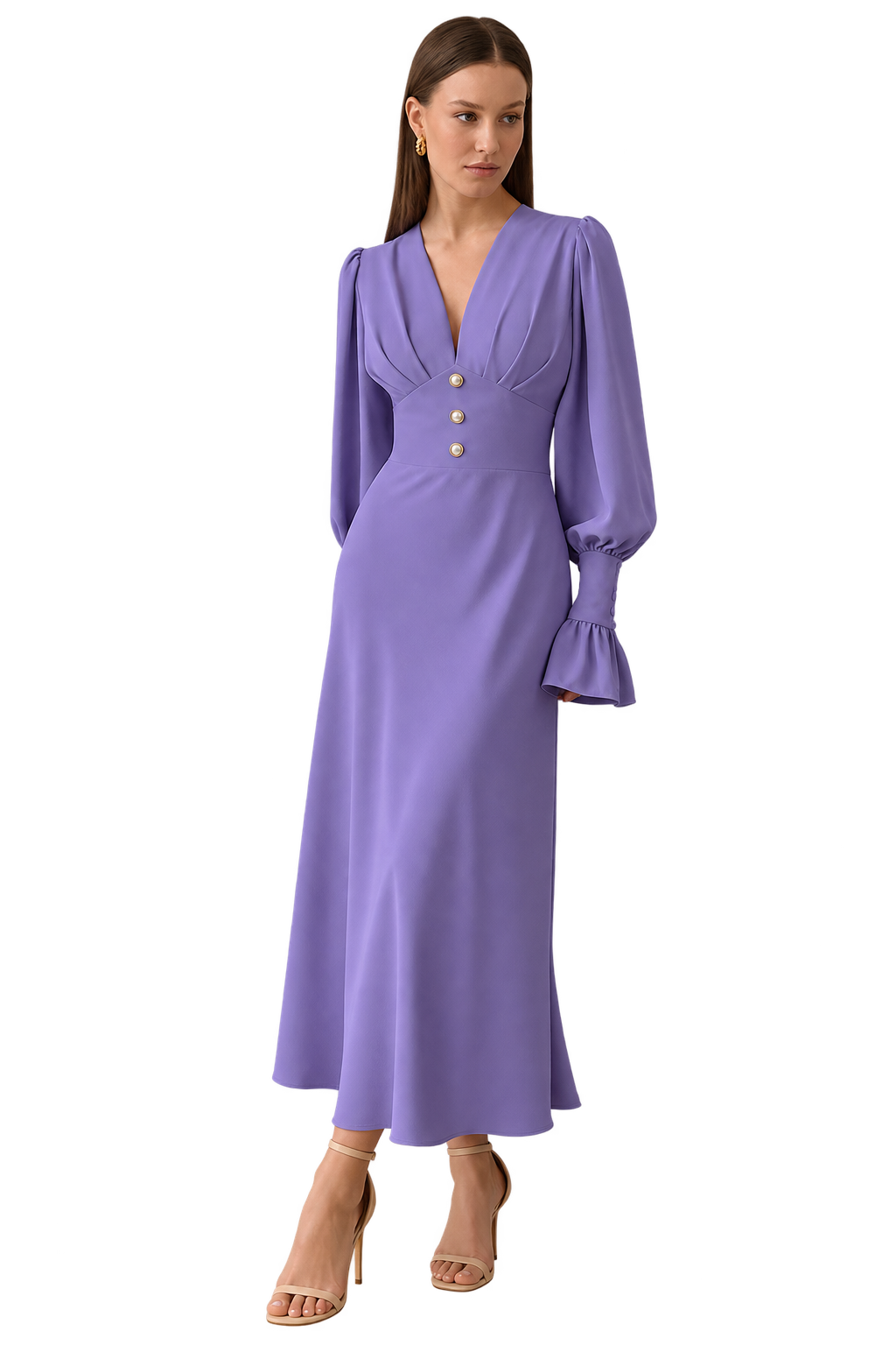 Amélie V-Neck Midi Dress