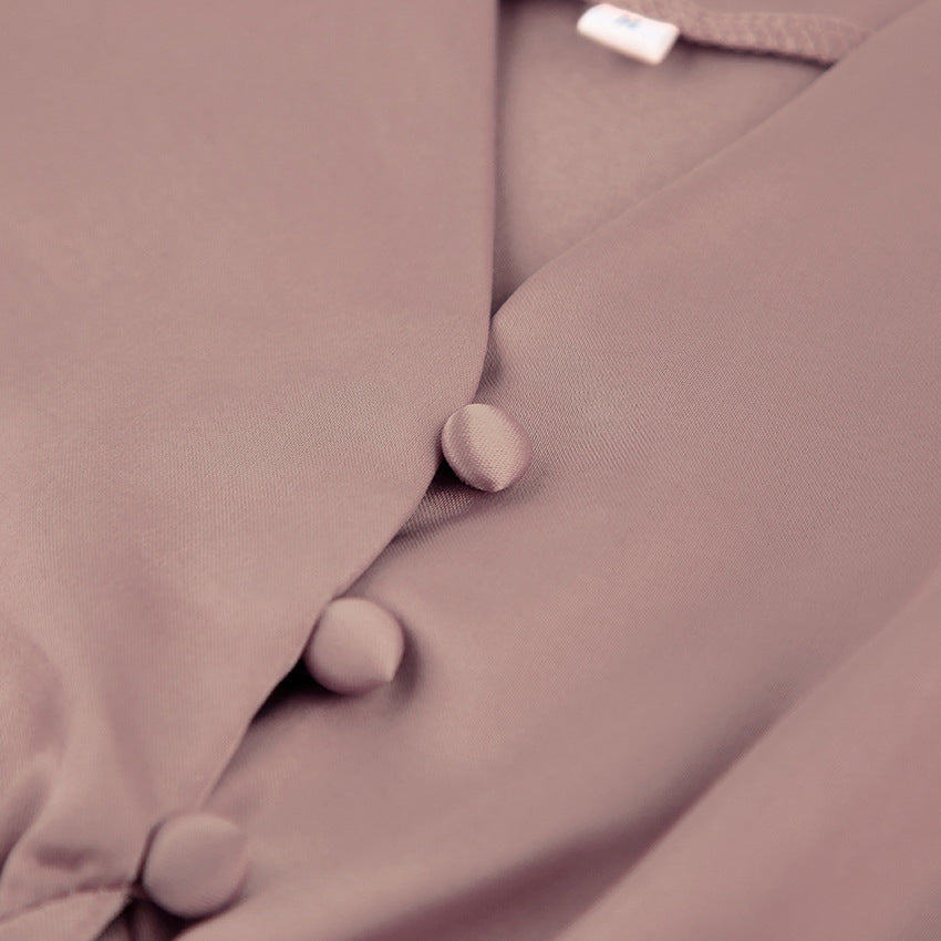 Champagne Satin Slip Dress