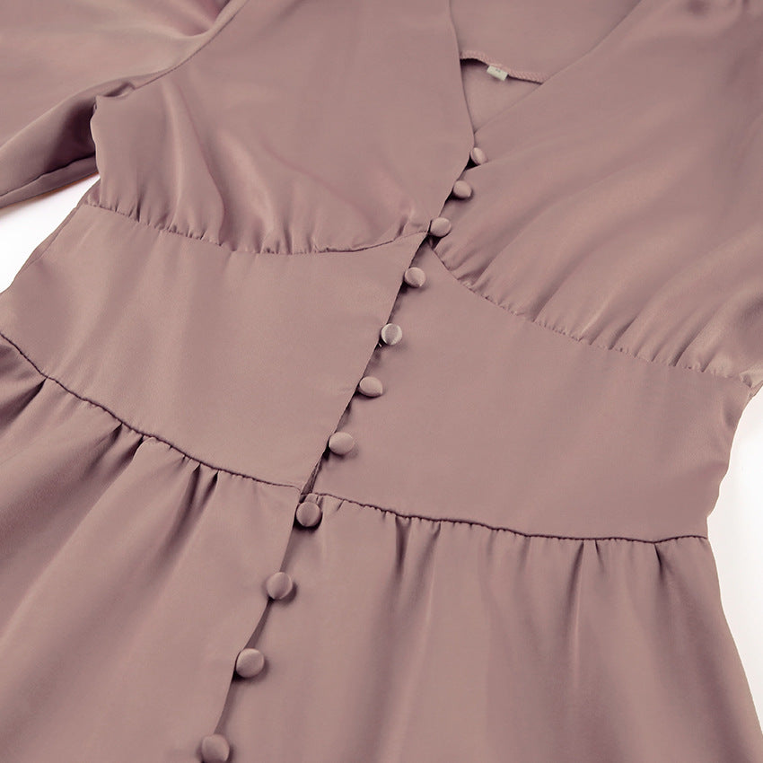 Champagne Satin Slip Dress