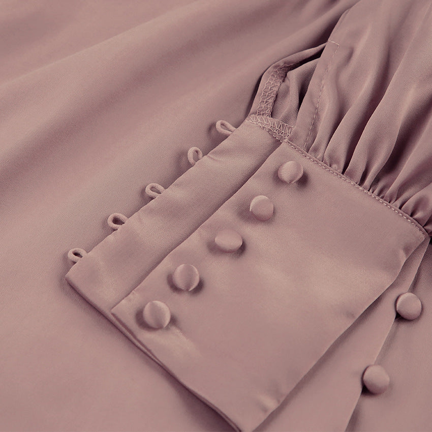 Champagne Satin Slip Dress