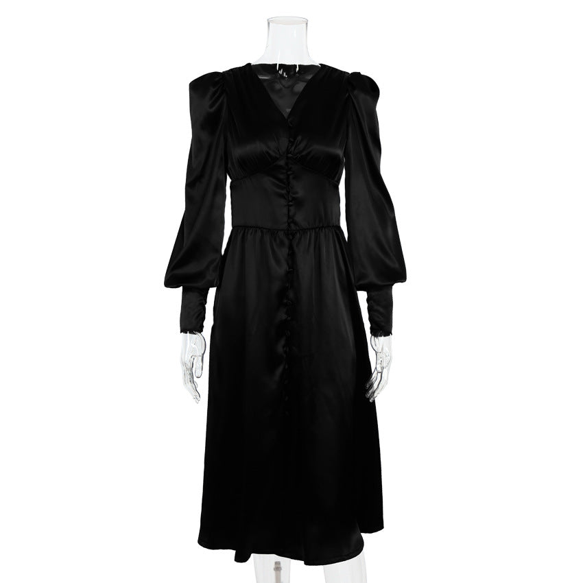 Champagne Satin Slip Dress