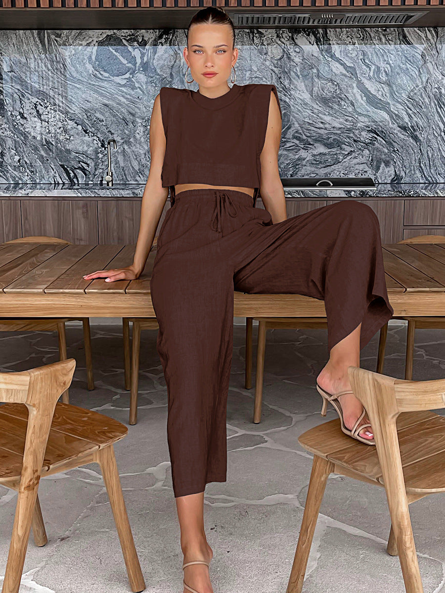Padded Shoulder Suit Set
