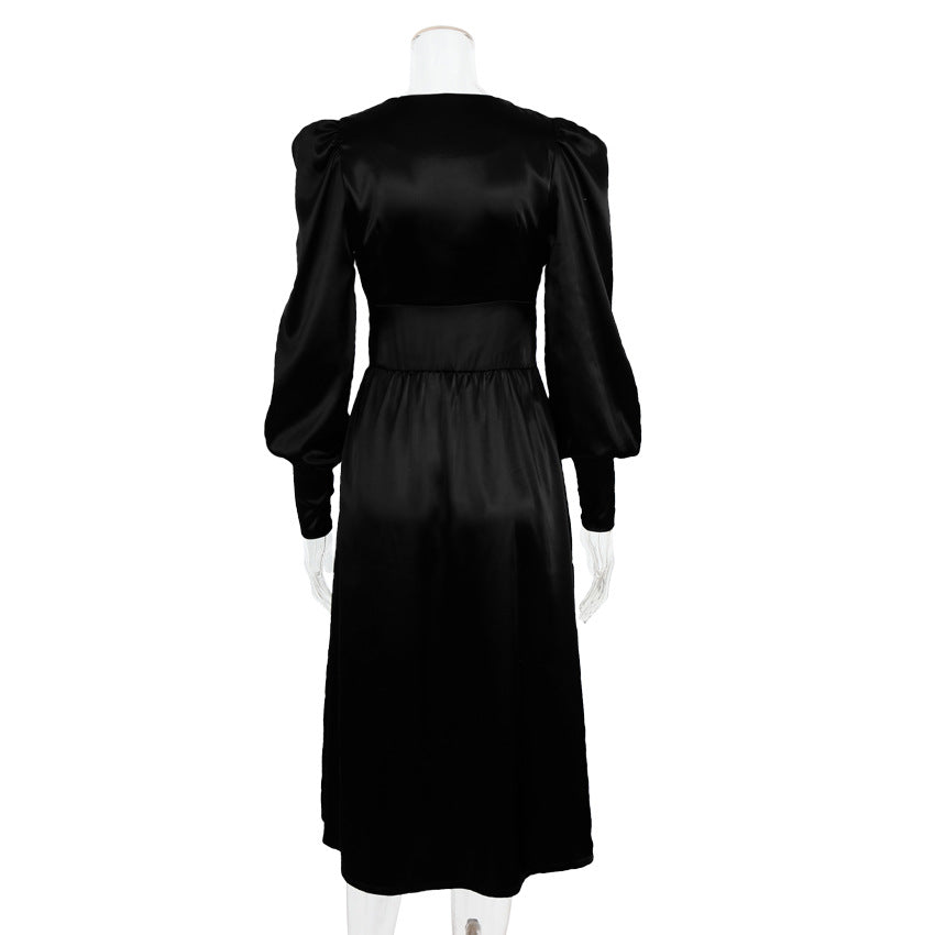 Champagne Satin Slip Dress