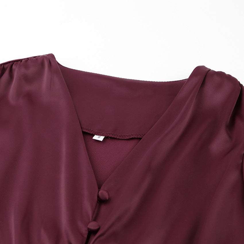 Champagne Satin Slip Dress