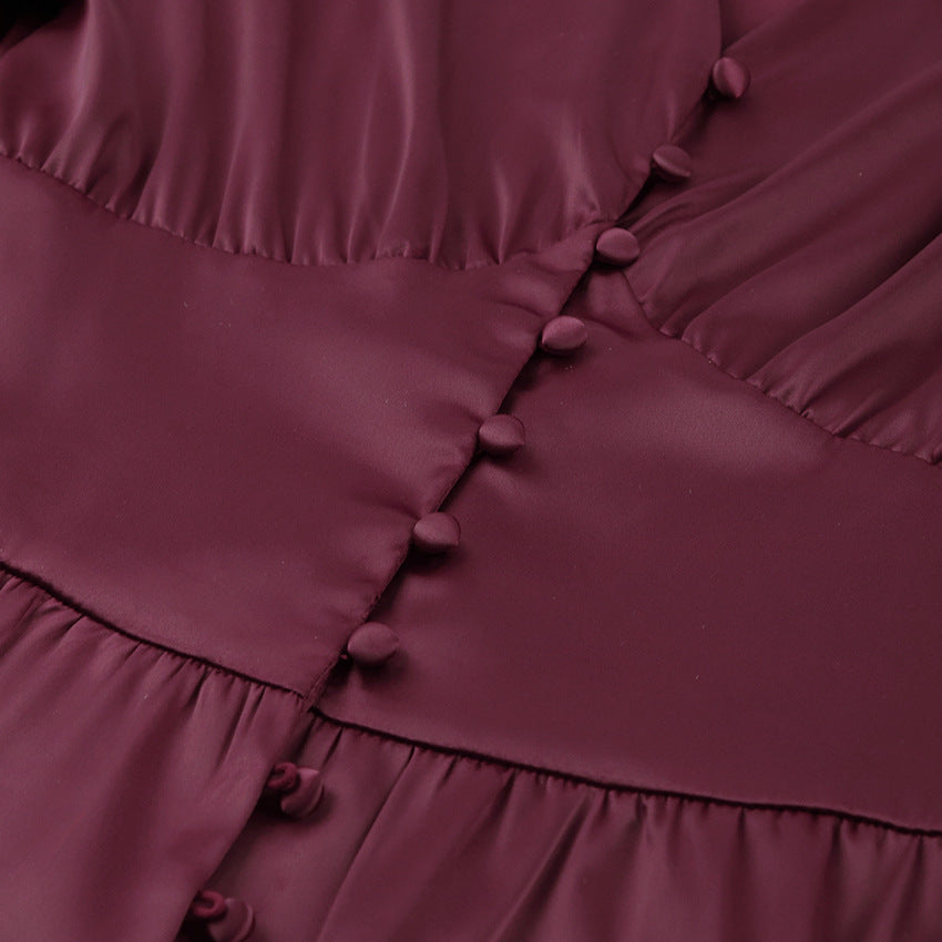 Champagne Satin Slip Dress