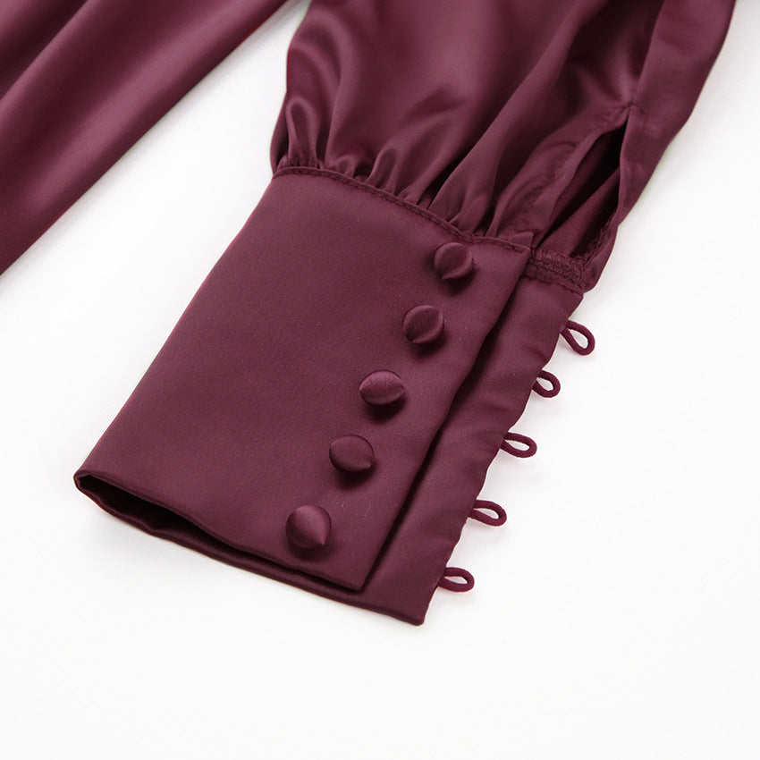 Champagne Satin Slip Dress