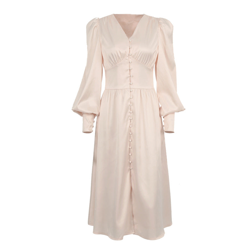 Champagne Satin Slip Dress