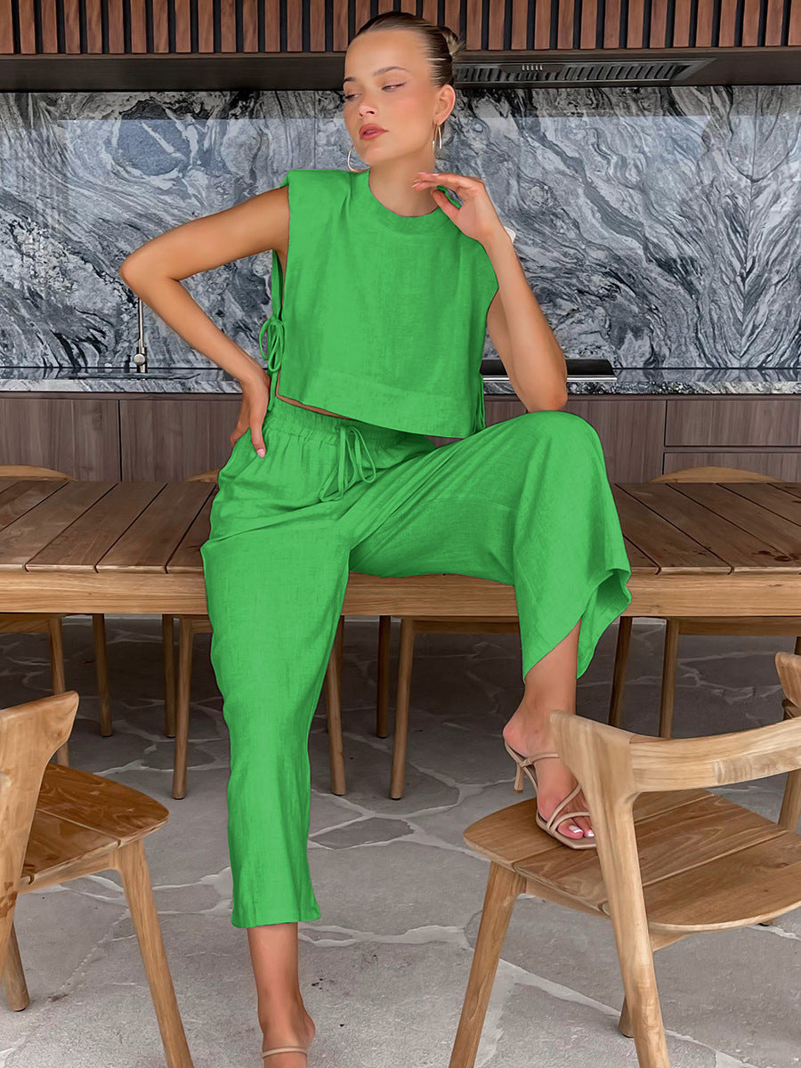 Padded Shoulder Suit Set