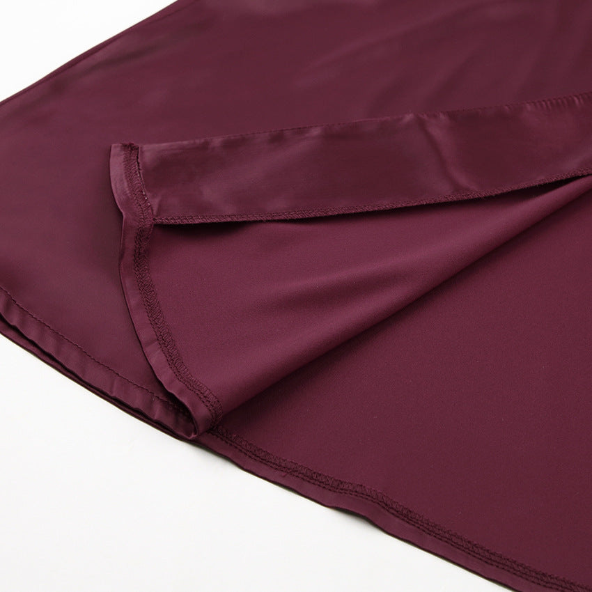 Champagne Satin Slip Dress