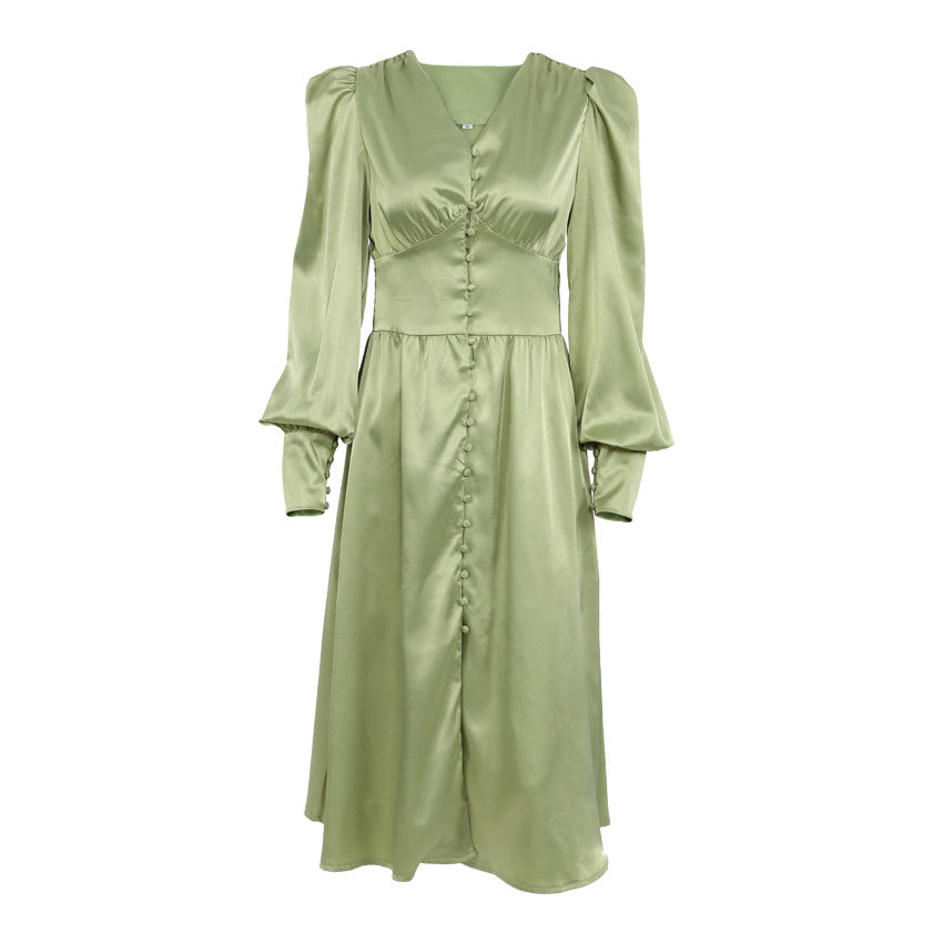 Champagne Satin Slip Dress