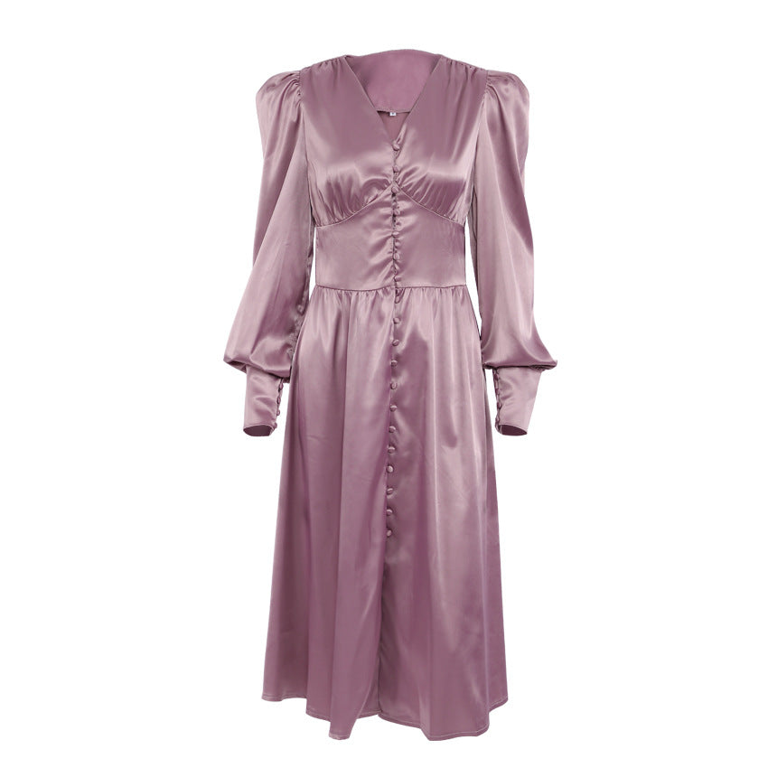 Champagne Satin Slip Dress