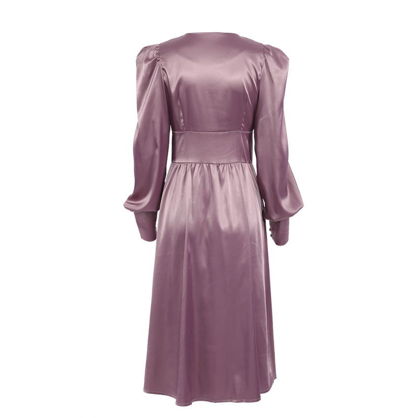 Champagne Satin Slip Dress