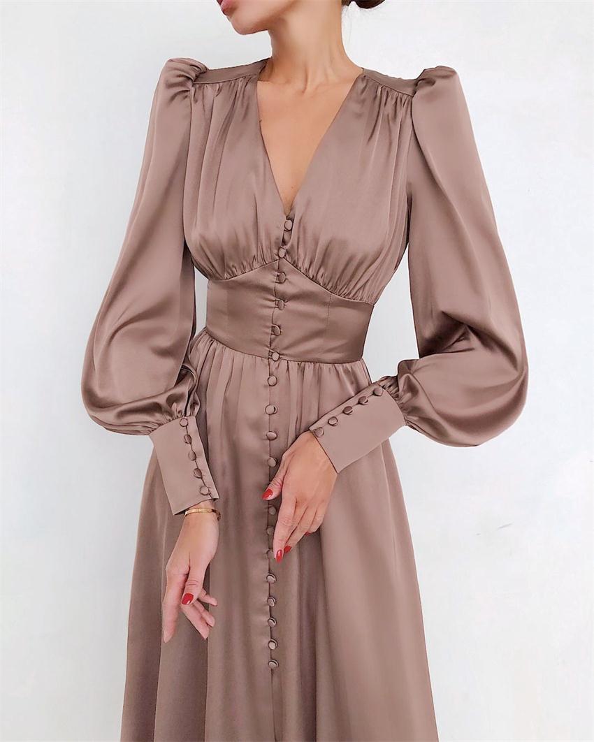 Champagne Satin Slip Dress