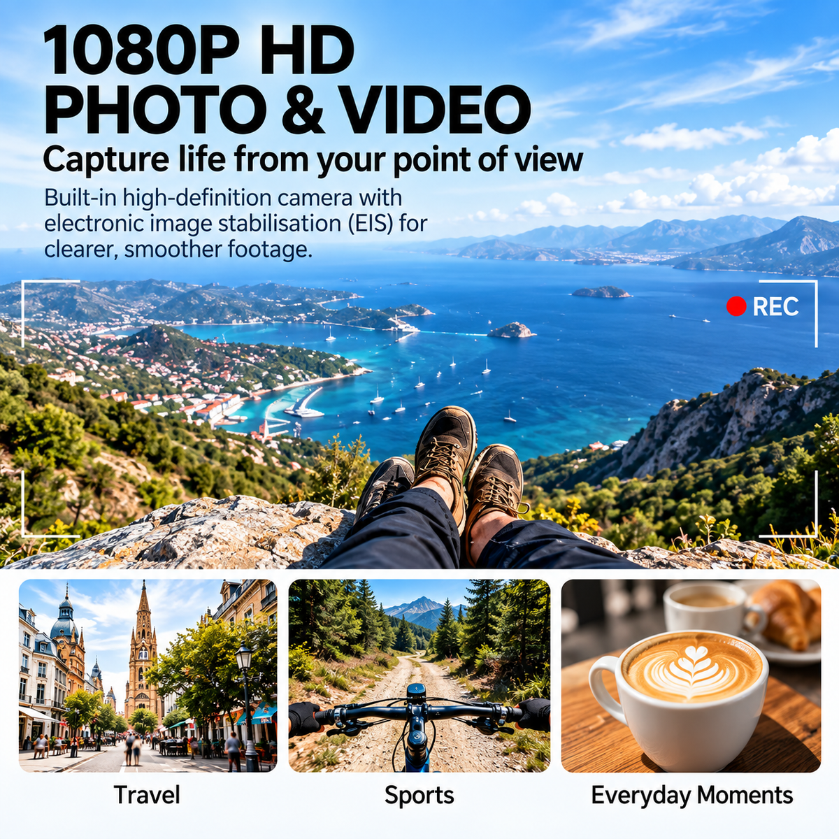Smart Camera Glasses – Bluetooth Audio & Interchangeable Lenses