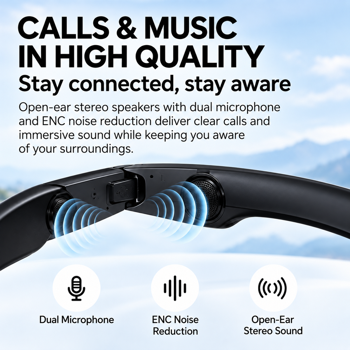 Smart Camera Glasses – Bluetooth Audio & Interchangeable Lenses
