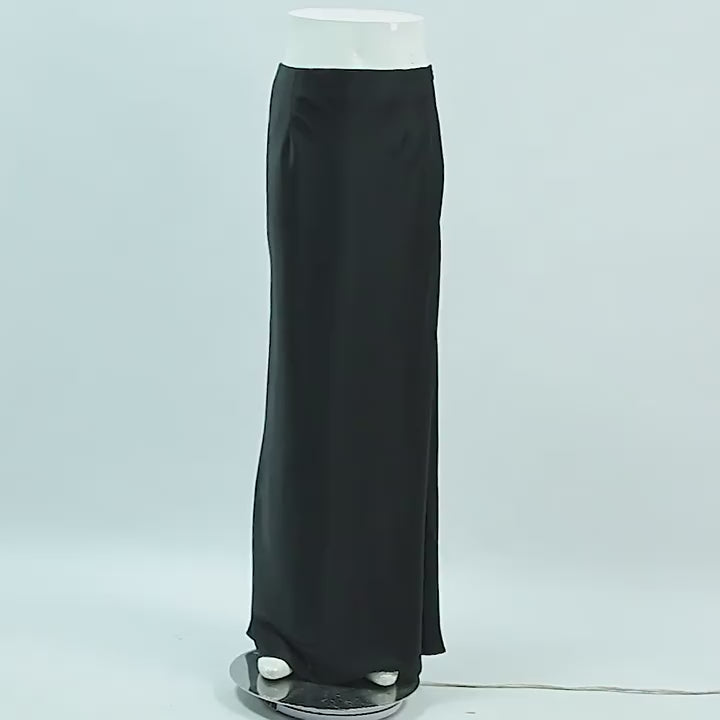 Lilac Satin Midi Skirt