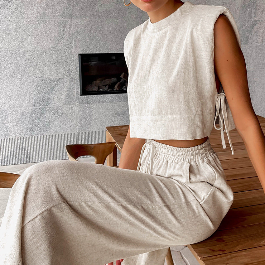 Padded Shoulder Suit Set