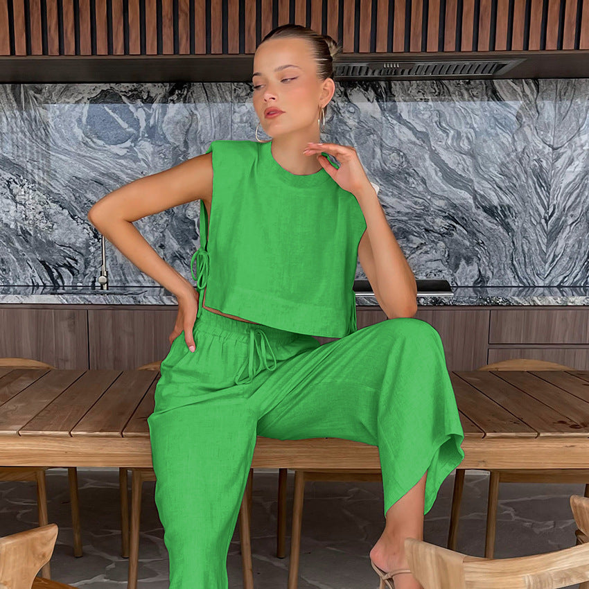 Padded Shoulder Suit Set